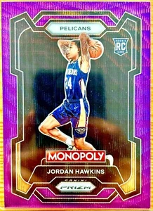 Jordan Hawkins RC 2023/24 Panini Prizm Monopoly PURPLE WAVE #56 Rookie Pelicans  - Bild 1 von 2
