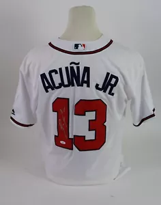 Ronald Acuña Jr. Signed Braves Majestic Jersey JSA Authentication - Picture 1 of 3