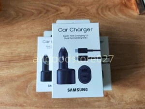 Chargeur Voiture 45W Double Port Charge Rapide & Type-C Galaxy S23 S21 S22 S24 Note20 - Photo 1 sur 12