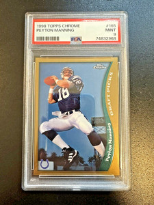 1998 Topps Chrome #165 Peyton Manning Rookie Card PSA 9 Mint