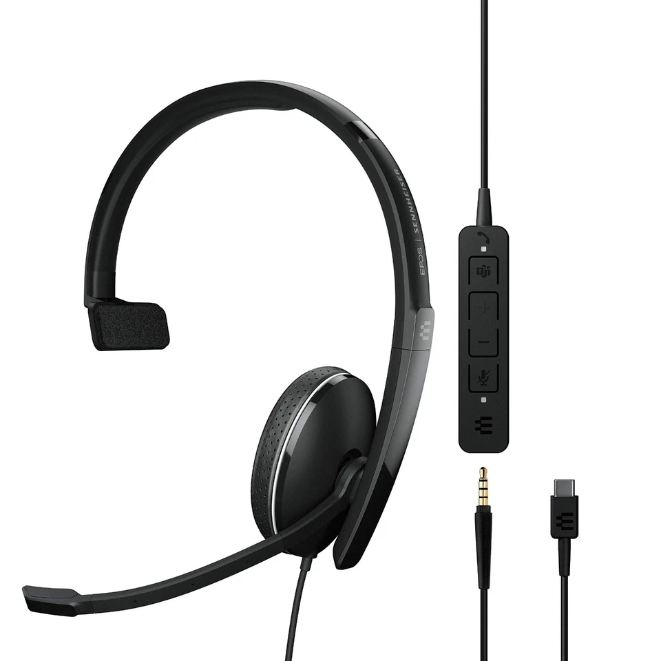 Sennheiser Netzwerkadapter SC 135 USB-C Monochrom Rechner Headset Mit 3.5mm Plug - Bild 1 von 1