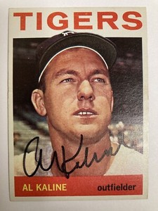 AL KALINE 1964 Topps Baseball Vintage Card #250 AUTOGRAPHED EX+