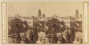 Germany Francfort-Sur-le-Main Bridge And Dome c1860 Photo Braun Stereo Vintage - Picture 1 of 2