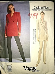 Vogue Pattern Calvin Klein American Designers 2031 Suit Vtg 1997 Sz 6-8-10 Uncut - Picture 1 of 1