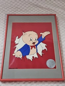 1986 limitierte Auflage handbemalt Schweineschwein Cel Animation Kunst LooneyTune 198/250 - Bild 1 von 8