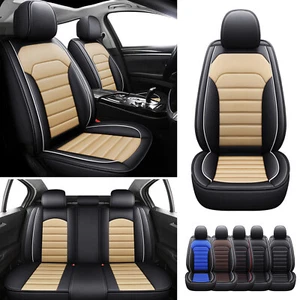 Fundas de asiento de coche aptas para Nissan 2/5 asientos cuero PU protector de cojín delantero y trasero - Imagen 1 de 17