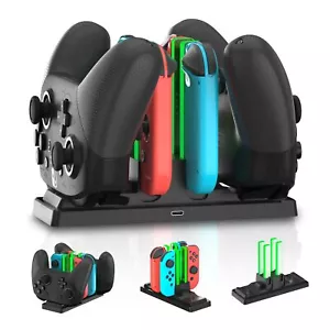 Controller Charger Dock for Nintendo Switch, 6 in 1 Charging Station for Nint... - Picture 1 of 9