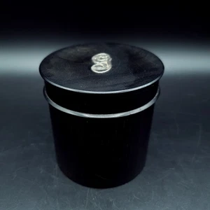 Vtg Solid Ebony Wood Trinket Box Colonial-era export Silver Initial G or B H8.5c - Picture 1 of 19