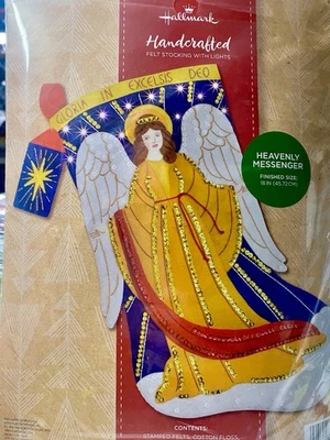 Kit de fieltro HEAVENLY MESSENGER c2018 Bucilla [Hallmark] 86965E con luces ☀️ nuevo en paquete Foto 1 de 4
