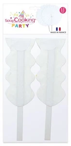Rosette White Ø 25 CM 2 Piece - Picture 1 of 1