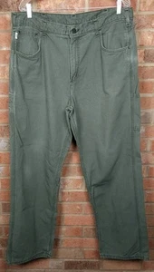 Carhartt Flame Resistant FR Canvas Pants Green CAT 2 Mens 38x32 Loose Fit FRB159 - Picture 1 of 10