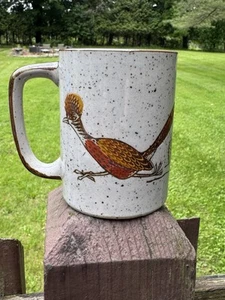 Taza de pájaro Otagiri Roadrunner de colección taza gres moteado cactus desierto MCM - Imagen 1 de 6