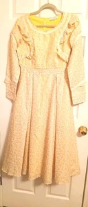 NUEVO SIN ETIQUETAS Vestido Ivy City Leighton Amarillo Floral Maxi Volantes PIONEER PRAIRIE COTTAGE M - Imagen 1 de 8