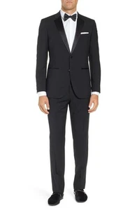 Traje de Esmoquin Adam Baker Para Hombre Calce Regular Dos Piezas Chal Solapa - Imagen 1 de 2