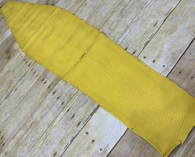 Amarillo Grande Genuino Pitón Piel de Serpiente Cuero Piel Real Piel de Serpiente Sonajero Jumbo 19 Foto 1 de 4