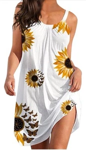Sommer Kleider für Damen 2023 Strand Frühling Blumenmuster Größe:1XL - Bild 1 von 2