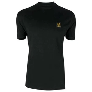T-shirt Trojan con distintivo tinta unita nera - Foto 1 di 3