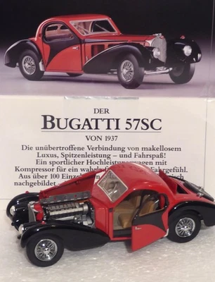 Franklin Mint: Bugatti Coupé  SC 57  v. 1936 , M 1:24 , Doku , o. OVP - Bild 1 von 4