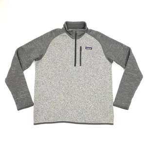 Suéter Patagonia Better 1/4 Cuarto Cremallera Gris Polar Pullover Para Hombre Grande - Imagen 1 de 7