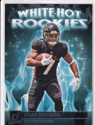 Bijan Robinson 2023 Panini Donruss White Hot Rookies RC #WHR-2 Falcons NFL - Image 1 of 2