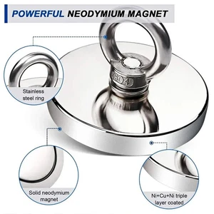 Neodymium Fishing Magnet Magnet A3 Steel 304 Good Idea For Magnet Hanging Lift - Picture 1 of 12