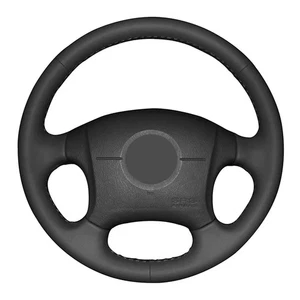 Hand-stitched Leather Car Steering Wheel Cover for Hyundai Elantra 2001-2008 - Picture 1 of 10