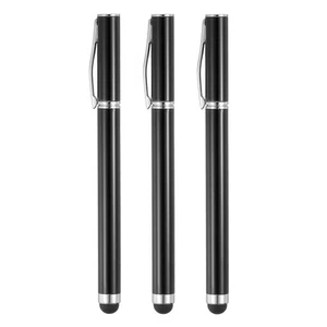 3pcs Ballpoint Pen with Stylus Tip 2 in 1 Rubber Stylus Pens, Black - Zdjęcie 1 z 8