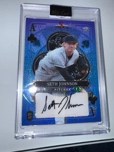 2024 Wild Card 5 Card Draw Blue 1/2 Seth Johnson AUTOGRAPH - Picture 1 of 1