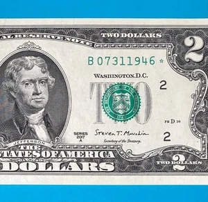 July 31, 1946 (B 07311946 *) BIRTHDAY $2 Two Dollar Bill *UNC* - Picture 1 of 4