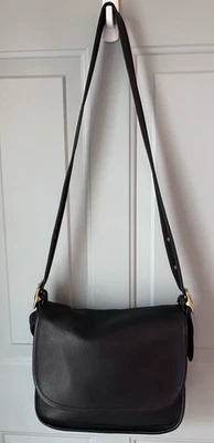 COACH Vintage Patricia's Legacy Crossbody Saddle Flap Black Leather 9951 - Image 1 of 4