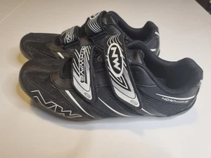 NORTHWAVE Road Cycling Shoes UK Size 8.5, Black and White - Picture 1 of 5