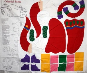 CELESTIAL SANTA WALL HANGING PANEL - 100% COTTON FABRIC - Picture 1 of 5