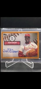 2019 Topps Brooklyn Collection BOB GIBSON Orange Auto /25 Sp RARE MINT - Picture 1 of 4