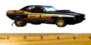 Adesivo decalcomania Don Carlton nero e giallo MOTOWN MISSILE NHRA Drag Racing Cuda - Foto 1 di 1