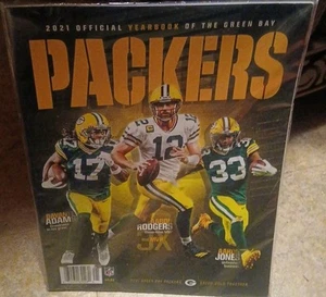 2021 OFFICIAL YEARBOOK OF THE GREEN BAY PACKERS ADAMS RODGERS JONES SEALED - Picture 1 of 4