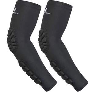 2PCS Padded Elbow Forearm Sleeves Compression Arm Protective Support - Picture 1 of 8