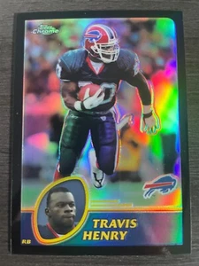 2003 Topps Chrome Travis Henry #126 Black Refractor serial /599 - Picture 1 of 2