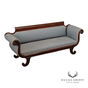 Antique American Empire Mahogany Sofa - Picture 1 of 17