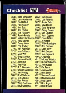 1993 Donruss Checklist: 397-476 CL #518