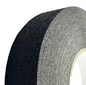 ANTI SLIP TAPE BLACK HIGH GRIP ADHESIVE BACKED NON SLIP TAPE 25MM X 5M NEW - Picture 1 of 1