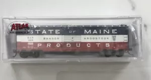 ATLAS N 1/160 BANGOR & AROOSTOOK 50' SINGLE DOOR BOX CAR RD # 10218 F/S 50001592 - Foto 1 di 6
