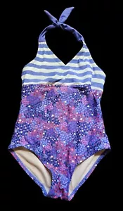 Traje de baño Tea Collection para niñas talla 7 Halter con corbata trasera de una pieza - Imagen 1 de 4