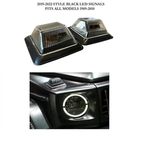 Black Smoke LED Signals G63 G550 G500 W463 G-Wagon Turn Lights Fender New Style - Picture 1 of 4
