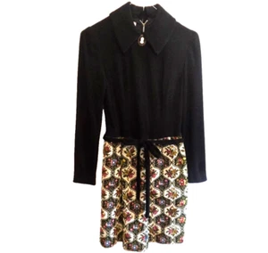 Abito Tammy Andrews taglia 7 vintage anni 70 arazzo gonna boho con cammeo - Foto 1 di 10