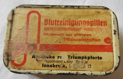30er Jahre Pillendose Blutreinigungstabletten Aus Pflanzen - Apotheke Innsbruck • 9.45€