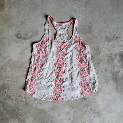 Camiseta sin mangas Mossimo Supply Co para mujer XL rosa crema y gris boho Foto 1 de 4