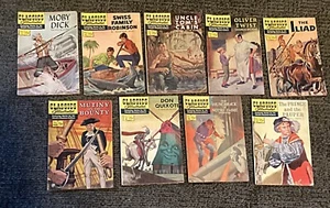 Classics Illustrated Comic Lot of 9 Moby Dick, Oliver Twist ~FREE SHIPPING~ - Picture 1 of 3