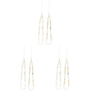 Set of 3 Mobile Phone Chain Sparkling Beaded Wrist Strap Lanyard - Zdjęcie 1 z 12
