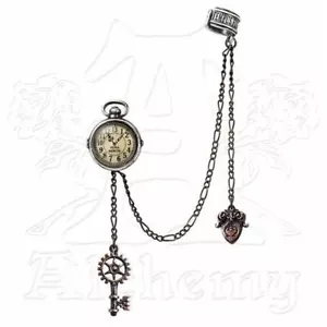 ORECCHINO OROLOGIO ALCHIMIA GOTICO ZIO ALBERTO Ritirato Steampunk Alchimia Impero - Foto 1 di 2