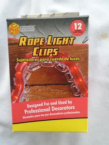 Kommerzielle Weihnachten Hardware Lichtschlauch Clips Neu im Karton 12 Stück - Bild 1 von 2